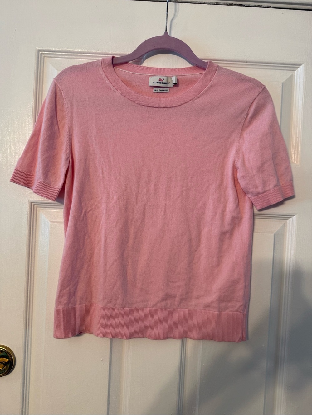 Vineyard Vines Pink Cashmere Blend Crewneck Sweater
